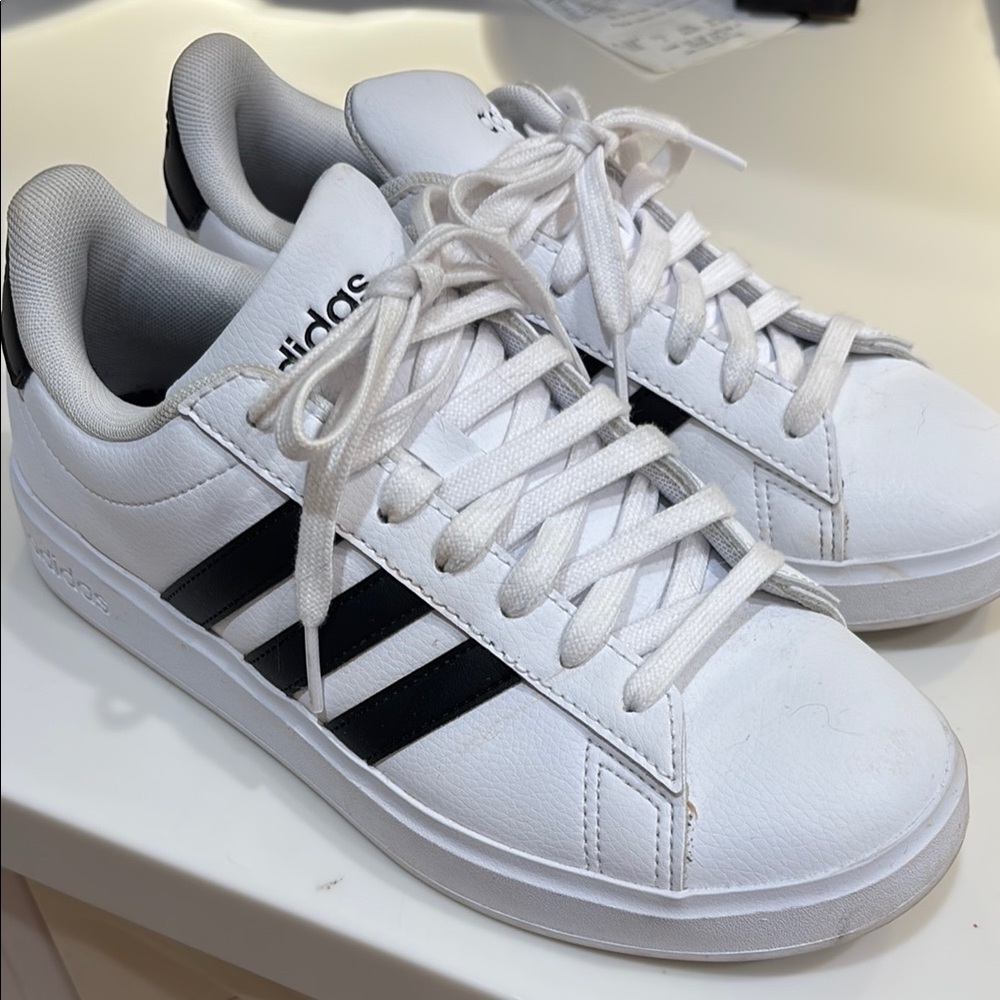 Adidas women’s  White and Black Sneakers